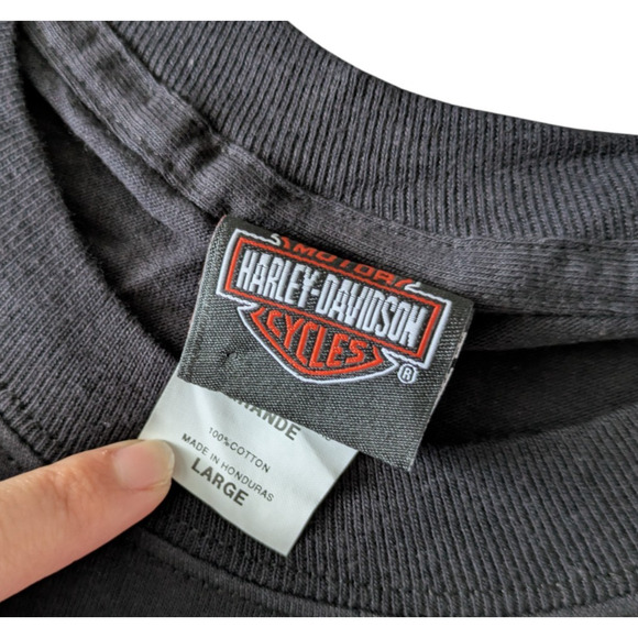 Harley Davidson Riders Birmingham Alabama Black T Shirt Size Large Ride Hard - Picture 6 of 6